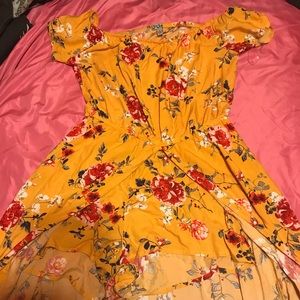Floral Off shoulder Romper dress